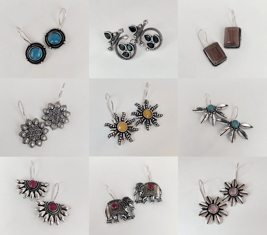 Set of 9 Must-Have Earrings for Girls