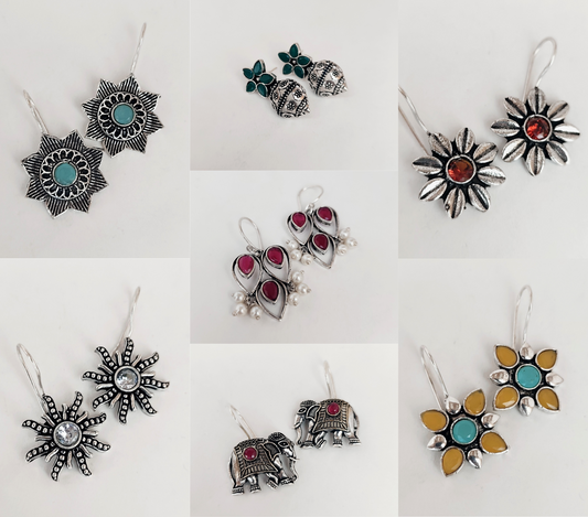 Set of 7 Must-Have Earrings for Girls and Women