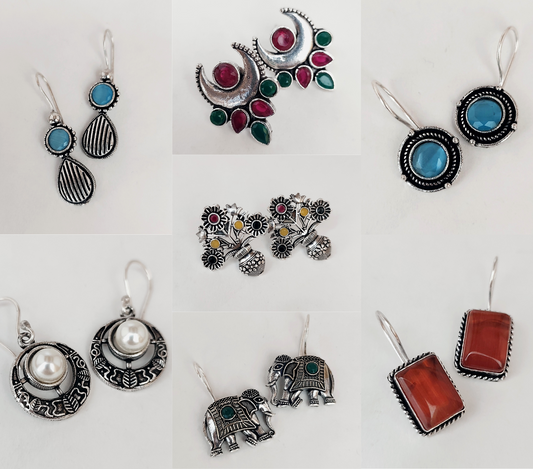 Premium Set of 7 Earrings for Girls and Women