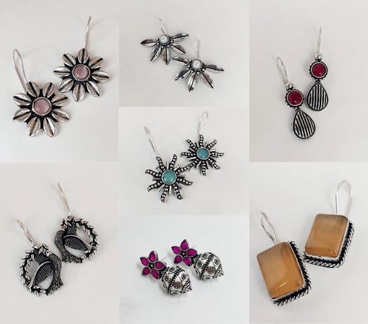Set of 7 Must-Have Earrings for Girls and Women